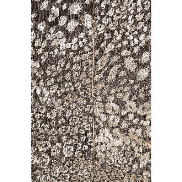 PATBO Gold Metallic lurex mesh fabric Leopard Drape Mini Dress sz 4 - Picture 3 of 10